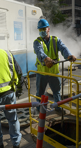 Steam Environmental Efforts - ConEdison Employees working